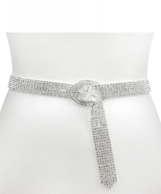 Fashionable Crystal Belt BT320030 SILVER CL